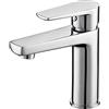 EM Miscelatori Rubinetto Serie Mak per Bagno Lavabo Doccia Bidet Incasso Cromo Lucido Monocomando Acqua Calda Fredda (Lavabo)