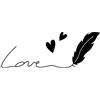Artemio-Tipo C, con Impugnatura in Legno, con Scritta Love