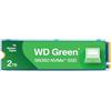 WD Green SN350 da 2 TB, NVMe SSD - Gen3 PCIe, QLC, M.2 2280, con velocità di lettura da 3,200 MB/s