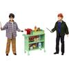 Mattel Harry Potter - Harry e Ron sull'Hogwarts Express, bambole Harry e Ron con le bacchette magiche, include carrello delle vivande e 10+ accessori, giocattolo per bambini, 6+ anni, HND79