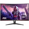 AOC AOC Gaming CQ32G2SE/BK - Monitor a LED - gaming - curvato - 32 (31.5 visualizzabile) - 2560 x 1440 QHD @ 165 Hz - VA - 300 cd/m² - 3000:1 - 1 ms - 2xHDMI, DisplayPort - altoparlanti - nero, rosso CQ32G2SE/BK