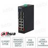 Dahua HS4412-8ET-120 - Switch di rete 12 porte Managed Hardened 8 Porte PoE - Dahua