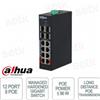 Dahua HS4412-8ET-96 - Switch di rete 12 porte Managed Hardened 8 Porte PoE - Dahua