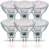 NICEOO GU5.3 6.5W Lampadine LED equivalente 50W Alogena, MR16 lampada Bianco Caldo 3000K, 610LM, AC/DC 12V, Faretti Senza Sfarfallio Lampadina, Angolo a Fascio 38°, Non dimmerabile, Confezione da 6