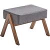 YMYNY Poggiapiedi, Sgabello Cambio Scarpe, Piccolo Sgabello Ottomano, Sedia Assist, Moderno Stabile Poggiapiedi a Forma di A, per Soggiorno e Camera da Letto, 40 x 28 x 30CM, Grigio HBD022G