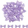 QUARKZMAN 50pz Fiocchi Viola 1.5 x 1 Mini Fiocco per Realizzare Piccoli Fiocchi di Raso Sfusi per Cucito Fai da Te, Scrapbooking, Regalo di Nozze, Decorazione per La Casa