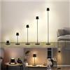 BestLuz lampada da terra cordless per esterno, ricaricabile a batteria dimmerabile, 133 cm 5X lampada in piedi ad altezza regolabile, impermeabile, lampada da tavolo, lampada da lettura per patio