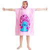Disney Stitch Asciugamani Bagno con Cappuccio Asciugamano Bagno Ragazzi Poncho Bambino Telo Mare Bambina per Piscina Spiaggia (Rosa Stitch, 6-9 Anni)