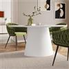 DEGHI Tavolo ovale 160x90 cm in legno bianco - Gourmel