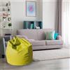 Talamo Italia-Pouf a Sacco Elegante, Colore Giallo, Misure 80 x 120 x 80 cm