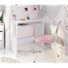 Dmora - Scrivania Portland, Scrittoio lineare con ripiano fisso, Tavolo da studio o ufficio porta PC, 79x43h78 cm, Bianco