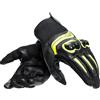 Dainese - Mig 3 Unisex Leather Gloves, Guanti Moto in Pelle per Uomo e Donna, Compatibilità Touchscreen, Palmo Rinforzato e Protezioni in TPU sulle Nocche, Traspiranti, Nero/Giallo