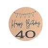 TODOKRAFT Etichette Kraft per compleanno (40 anni)