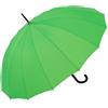 iX-brella Ombrello lungo di alta qualità in 16 pezzi con meccanismo automatico resistente alle tempeste, Verde fluo, 100 cm, Ombrello automatico