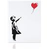 Declea Quadro su Tela Ragazza con Il Palloncino Tributo Banksy Stampa su tela Telaio in Legno - Decorazione Moderna per la casa Made in Italy