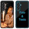 MXCUSTOM Cover Personalizzata per Samsung Galaxy S24 5G, Custodia Personalizzate Antigraffio Vetro Temperato Antiurto Paraurti Morbido con Foto Immagine Testo Design Crea Le Tue (GHS-BK-P1)