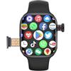 JINSHANGZI Smart Watch CD99 AMOLED 2024 da uomo e da donna, scheda SIM 4G, WiFi, GPS cellulare, NFC, serie 9, Android 8.1, con fotocamera rotante (nero eurasiatico, 4+64G)