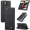 Cracedily Cover per iPhone 13 Mini Case, Custodia Cover Pelle Premium Portafoglio con Porta Carte Magnetica Supporto Protezione Flip Case Custodia per iPhone 13 Mini,Nero
