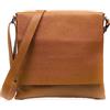 FIRENZE ARTEGIANI. Agnadello Borsa Messenger Donna Vera pelle Dollaro. 33 x 5 x 33 cm. Colore: Marrone, marrone, Utility