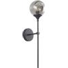 KCO Lighting Moderna grigio fumo globo di vetro applique da parete nero opaco sottile applique da parete lunga sottile lampada da parete vintage industriale lampada da parete per corridoio scale
