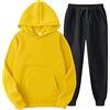 Generico Tuta Uomo Completa Invernale - Pantaloni Tuta Uomo + Felpa da Uomo Set Felpa con Cappuccio con Zip Intera Tuta Uomo Felpa E Pantaloni Tuta Uomo 2 Pezzi Moda Uomo Puro Cotone Tuta Da Ginnastica Uomo