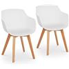 Fromm & Starck Sedie In Polipropilene Set Da 2 Sedie In Plastica Di Design STAR_SEAT_17 (41 x 40 cm, Nero, 150 kg)