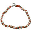 Spadarella Gioielli Spadarella spadino bracciale con pepite in argento 925 di diametro 3 mm e cotone nautico arancione.Fatto a mano.Unisex.Lunghezza 19cm.