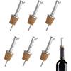 KLEHOPE Salvagoccia Vino, 6 Pezzi Dosatore Cocktail Nero, Salvagoccia Vino, Può Essere Riutilizzato Tappo Dosatore Olio, con Coperchio di Chiusura, Adatto per Casa, Ristoranti, Pub