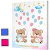 YANSYUN Albero delle impronte digitali per la rivelazione del genere per Baby Shower, Gioco di rivelazione del genere dell'orso per baby shower, Ricordo della rivelazione del genere, Decorazione su tela