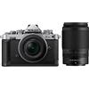 Nikon Z fc 16-50 VR + 50-250 VR+ Lexar SD 64GB, Mirrorless DX 20.9 MP, ghiere di controllo, mirino elettronico, 4K, monitor angolazione variabile, argento [Nital Card: 4 Anni di Garanzia]