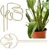 PEUTIER 2pz Bastone Piante Monstera, Oro, Supporto per Piante Riutilizzabili Accessori per la Crescita delle Piante per Piante da Interno ed Esterno