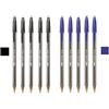 BIC, Penne a punta larga, 1,6 mm, tratto netto, 5 nere e 5 blu