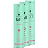 TAFT Schwarzkopf - Spray per capelli in taffettà, volume (3 x 250 ml), grado di tenuta 4, per capelli fini, formula vegana *