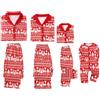 Amissz Pigiama Famiglia Natale Set, Sleepwear Natalizio per Neonato Bambino papà Mamma, Coordinati Manica Lunga e Pantaloni Rosso per Bambino 2-3 Anni