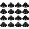 PEUTIER 16pz Ventose per Acquario, Ventosa Nera Acquario Clip Campo Clip Ventosa in Gomma Acquario Accessori per Acquario per Installazione di Aerazione Dell'Acquario e Pompa del Serbatoio