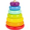 Small Foot 11775 Torre da accatastare Arcobaleno, Classico della motricità in Legno, dai Colori sgargianti, dai 12 Mesi Toys, Multicolore, Small
