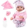 Bayer Design 93827AC bambola reborn, reale, bambolotti, neonata, come vere, coperta, ciuccio, biberon