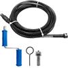GYHMTOO Sonda sturatubi 5m, Diametro 10 mm, Stura lavandini e scarichi,con adattatori elettrici e manuali, albero per la pulizia dei tubi (5m)