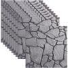 dentedeleao 10 Pezzi Adesivi Murali 3D Pannelli Finta Pietra per Esterni 30x30cm Rivestimento Pietra per Muro Esterno Pannelli Decorativi per Pareti Finti Mattoni per Parete (Grigio 518-10 pezzi)
