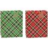 TSI 87312 - Sacchetti regalo TARTAN, confezione da 12 pezzi, grandi (altezza x larghezza x profondità) 32 x 26 x 13,5 cm
