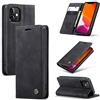 Cracedily Cover per iPhone 12 Mini Case, Custodia Cover Pelle Premium Portafoglio con Porta Carte Magnetica Supporto Protezione Flip Case Custodia per iPhone 12 Mini,Nero