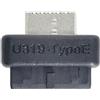 Xiwai Overmold USB 3.1 pannello frontale Socket Key-A Type-E a USB 3.0 20Pin Header maschio Adattatore di estensione