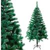 XINZI Albero di Natale artificiale, 180 cm, in PVC, verde, con ago di pino e supporto, simulazione albero di Natale per Natale, Halloween, feste