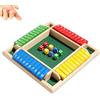 DAYIsjz Gioco da tavolo in legno 4 colori 8 dadi Gioco di dadi per 4 giocatori Chiudi la scatola dei giochi da tavolo shut the box giochi in legno giochi di dadi per adulti per adulti bambini gioco divertente