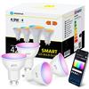 Aigostar Lampadine Smart Alexa GU10 SL2 Lampadina WIFI LED 4.9W 420LM, Lampadine Intelligenti Dimmerabile RGB & 2700K-6500K, Controllo App, compatibile con Alexa/Google Home, 4 Unità.