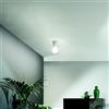 Ondaluce Lampada faretto da interno 12x12 cm FOG in alluminio verniciato Bianco