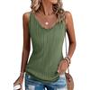 Gyabnw Maglietta Canotta da Donna Elegante T-Shirt Senza Maniche Lavorata Canottiera a Maglia con Scollo a V Camicetta Tank Top Moda Casual in Tinta Unita