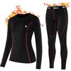 Ulicox Biancheria Intima Termica Donna Intimo Termico Funzionale Sportiva Set Pantaloni e Maglia Riscaldante Traspirante Asciugatura Rapida Rosa 42