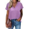 Zeagoo Camicetta Donna Casual in Chiffon Camicia Elegante Solidi Blouse V Blusa Leggero Estive Camicia