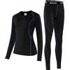 Acfoda Biancheria Intima Termica Invernali Maglia Termico Funzionale Donna Morbido Termiche Base Layer Set Traspirante Sci Intimo Termici Biancheria Intimi Funzione Ciclismo Fitness Blu 42